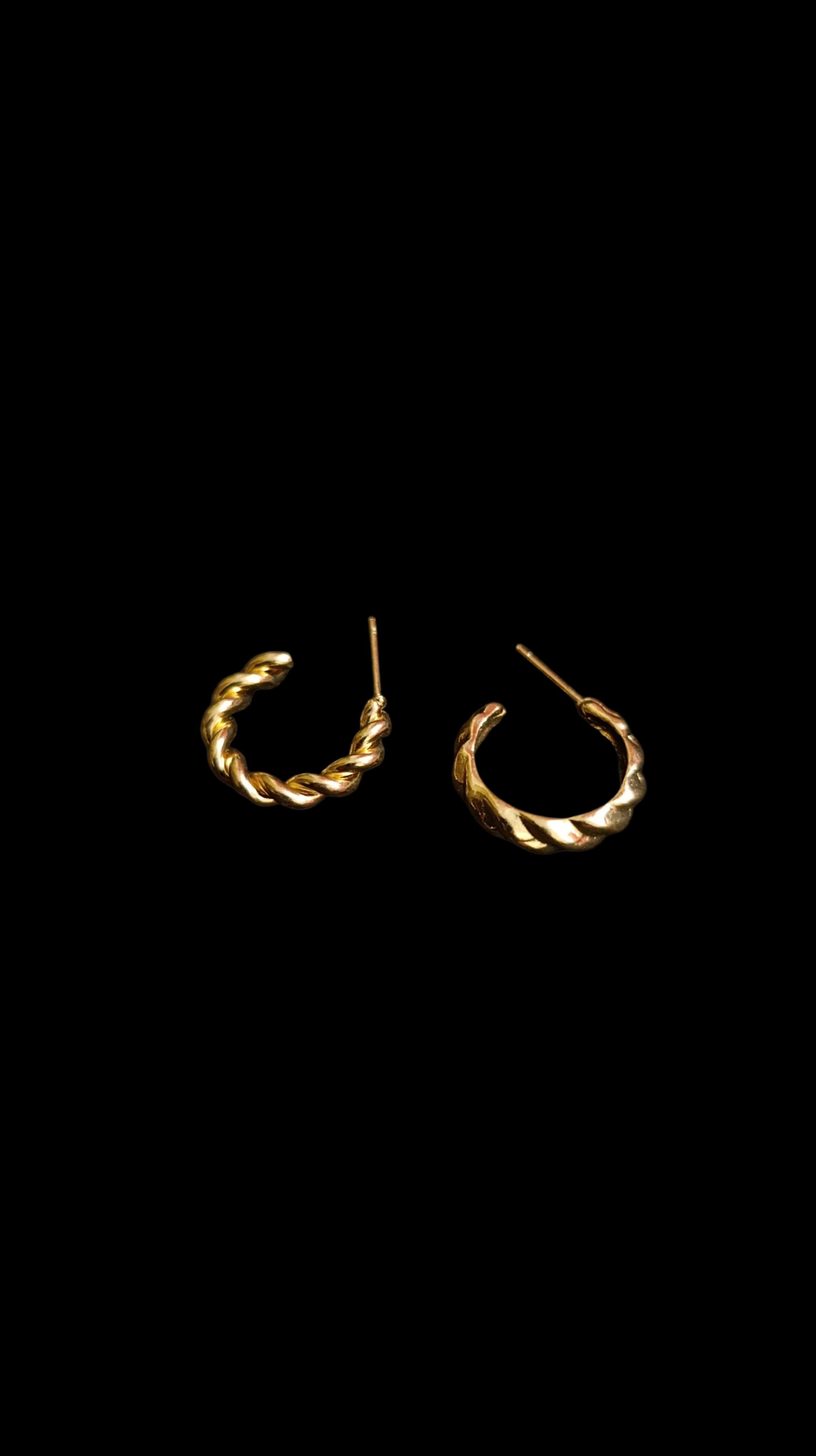 Twisted Rope C-Hoop Earrings