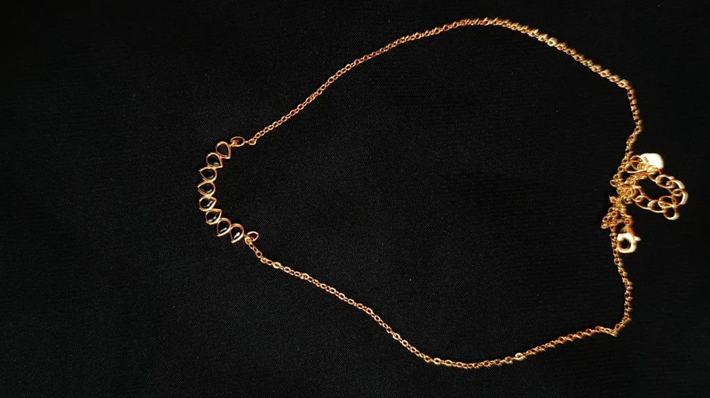 Midnight Teardrop Crescent Necklace